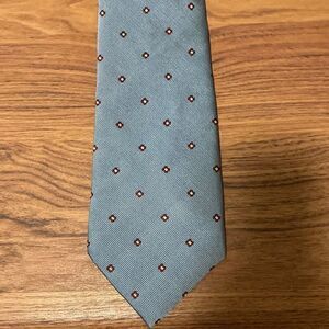 Saxony Collection Handmade Silk Tie in Blue with Saxony Signature Pattern.